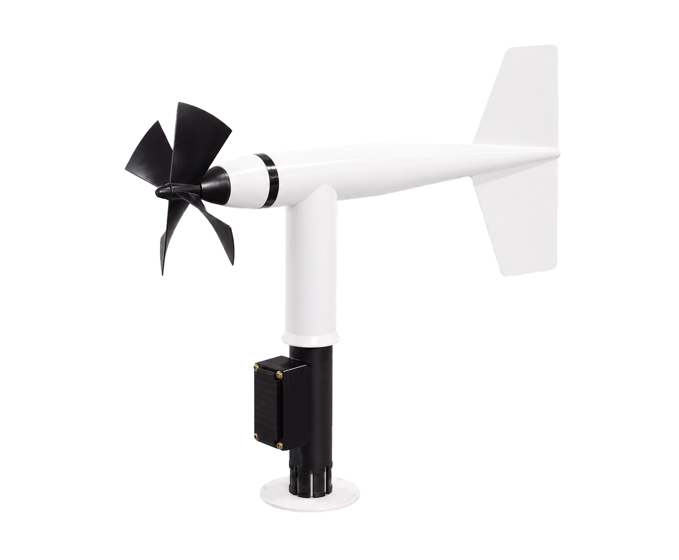 AeroSense-WS100 wide-range propeller wind sensor three-quarter left view